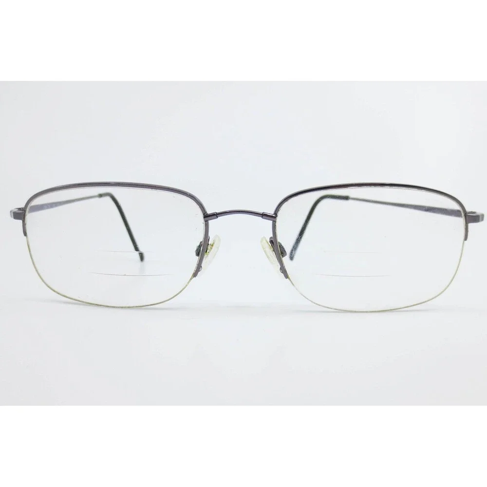 Duraflex DF3308 Gunmetal Semi Rimless Eyeglasses Frames 54-19-140 Mens Womens